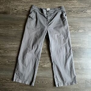 Pact Womens Organic Cotton Wide Leg Capris Gray Large Gorpcore Outdoor Utility